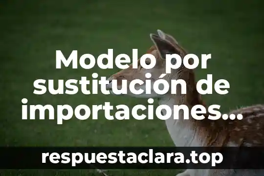 Modelo por sustitución de importaciones que es