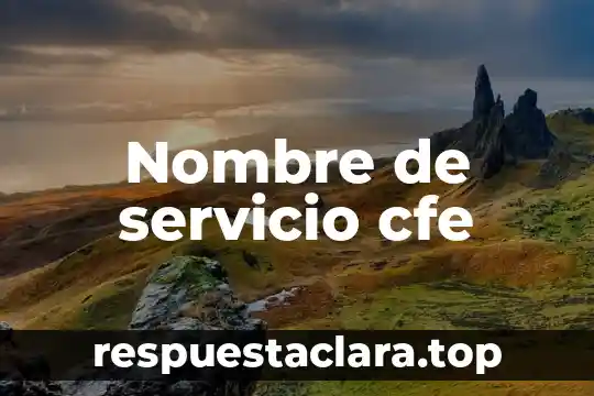Que es unidad de servicio sat 3 Nombre de servicio cfe