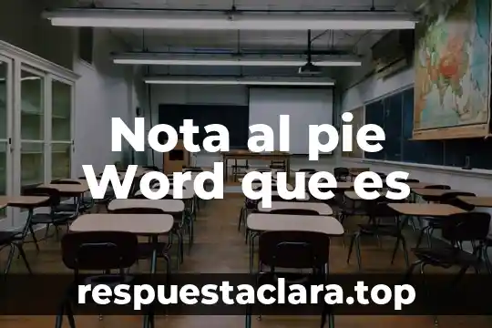 Nota al pie Word que es