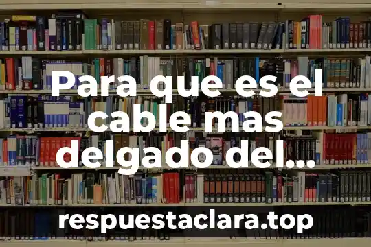Para que es el cable mas delgado del minisplit