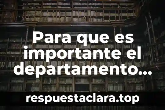 Para que es importante el departamento de recursos humanos