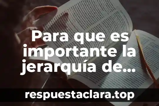 Para que es importante la jerarquía de operaciones