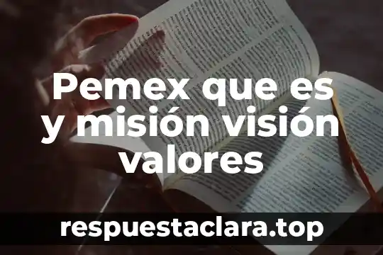 Pemex que es y misión visión valores