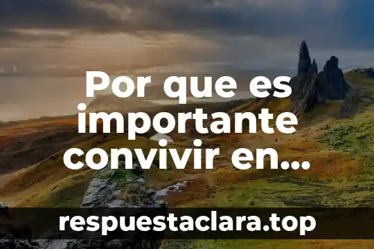 Por que es importante convivir en sociedad