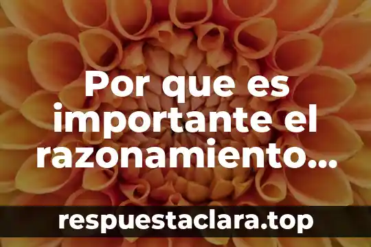 Por que es importante el razonamiento matematico