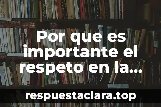 Definicion que es respeto 3 Por que es importante el respeto en la esculea