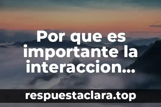 Por que es importante la interaccion social en los alumnos