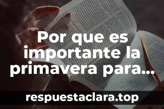 Usted no se da cuenta que es otoño en primavera 6 Por que es importante la primavera para fel ser humano