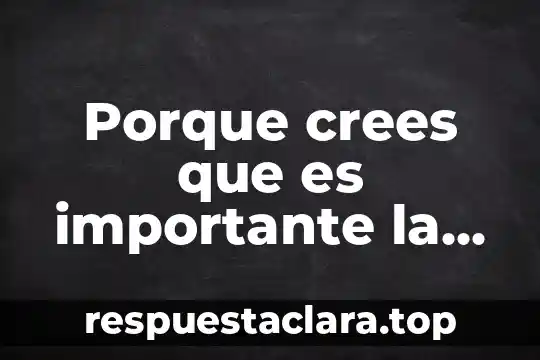 Porque crees que es importante la educación