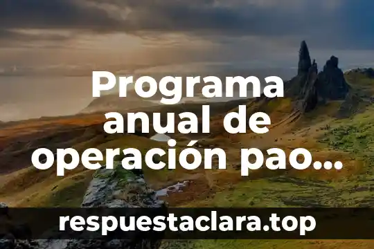 Que es compensr una operacion contabilidad 6 Programa anual de operación pao que es imss