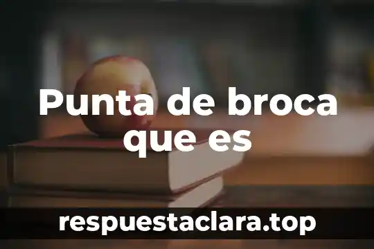 Punta de broca que es