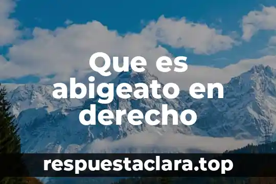 Que es abigeato en derecho