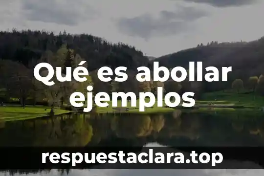 Qué es abollar ejemplos