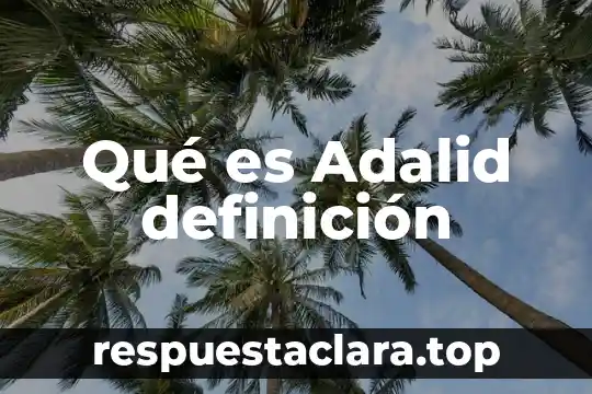 Qué es Adalid definición