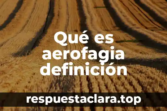 Qué es aerofagia definición