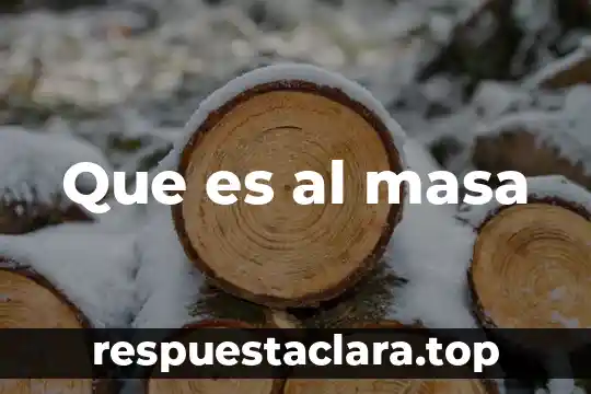 Que es al masa