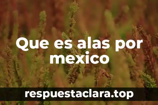 Que es alas por mexico