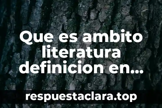 Que es ser mexicana en literatura 3 Que es ambito literatura definicion en una palabra