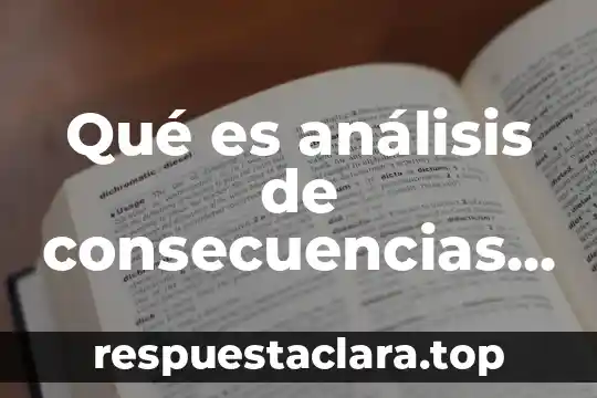 Qué es análisis de consecuencias de la investigación