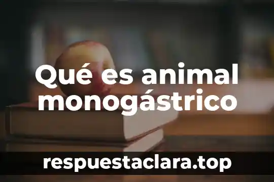 Qué es animal monogástrico