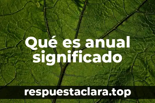 Qué es admon significado 6 Qué es anual significado