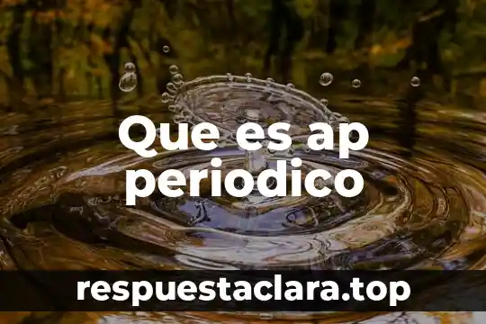 Que es ap periodico