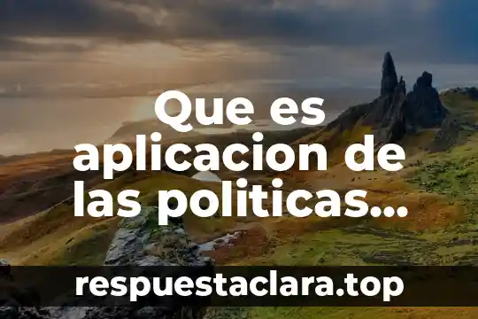 Que es aplicacion de las politicas contables de la empresa