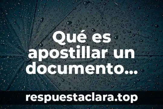 Qué es apostillar un documento argentina