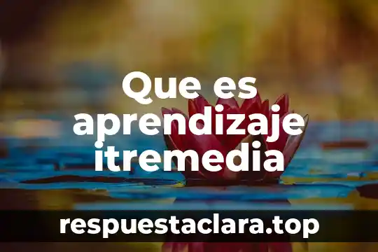 Que es aprendizaje itremedia
