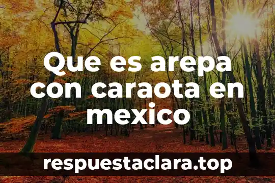Que es arepa con caraota en mexico