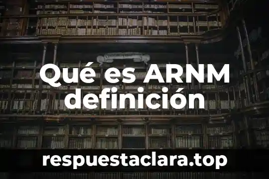 Qué es ARNM definición