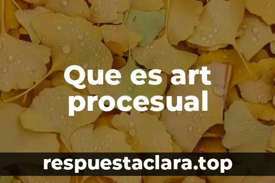 Que es art procesual