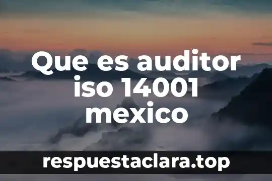 Historia de mexico que es 3 Que es auditor iso 14001 mexico