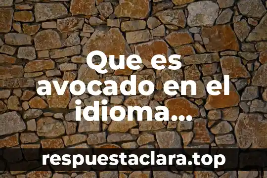 Por que es importante el idioma ingles mapa mental 3 Que es avocado en el idioma mexicano