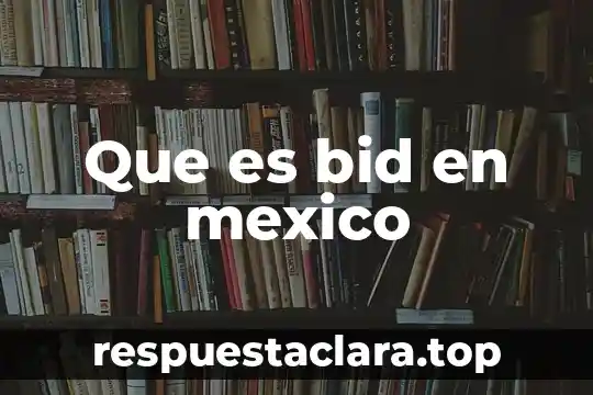 Que es bid en mexico