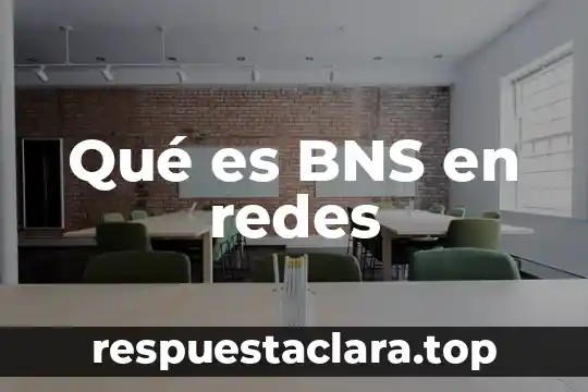 Que es cooperación latino americana de redes avanzadas 8 Qué es BNS en redes