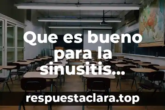 Que es bueno para la sinusitis medicamento
