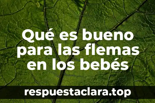 Que es bueno para restablecer un hueso roto 5 Qu茅 es bueno para las flemas en los beb茅s