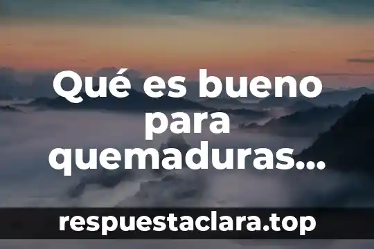 Qué es bueno para quemaduras del sol en la cara