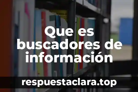 Que es buscadores de información