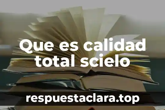 Que es mercado significado scielo 6 Que es calidad total scielo