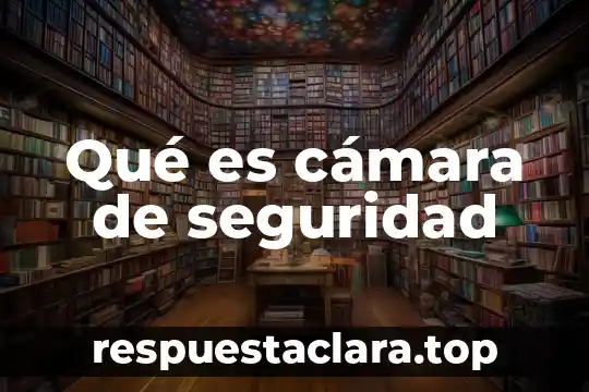 Qué es cámara de seguridad