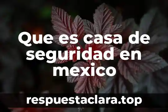 Qué es una casa de cambio de divisas 6 Que es casa de seguridad en mexico