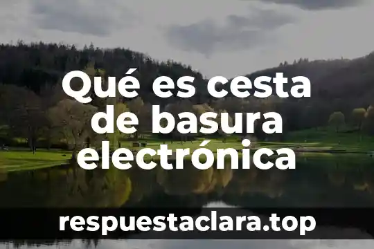 Qué es cesta de basura electrónica