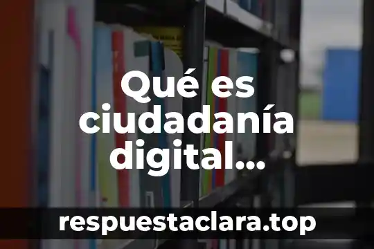Qué es ciudadanía digital concepto