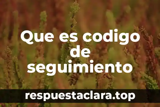 Que es tusa significado 7 Que es codigo de seguimiento