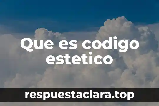 Que es codigo estetico