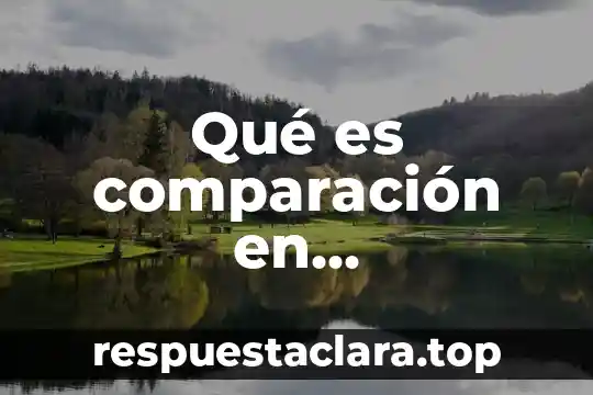 Qué es comparación en administración