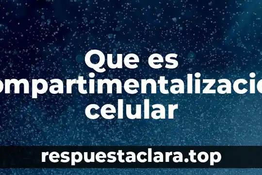 Que es ser obligacionista 5 Que es compartimentalizacion celular