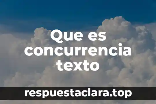 Que es la alegoría de un texto 5 Que es concurrencia texto
